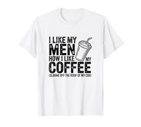 Me Gustan mis Hombres Café sarcástico Humor matutino Mujeres descaradas Camiseta