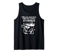 Me gustan mis hombres Cómo me gusta mi café en la iglesia - Christian Joy Camiseta sin Mangas