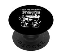 Me gustan mis hombres Cómo me gusta mi café en la iglesia - Christian Joy PopSockets PopGrip Adhesivo