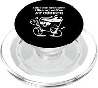 Me gustan mis hombres Cómo me gusta mi café en la iglesia - Christian Joy PopSockets PopGrip para MagSafe