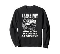 Me gustan mis hombres Cómo me gusta mi café en la iglesia - Christian joy Sudadera