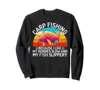 Me Gustan mis Pasatiempos Slow and My Fish Slippery Carp Fishing Sudadera