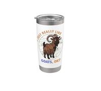 Me gustan mucho las cabras Ok Animal de granja Lindo Kiko Goat Vaso térmico de acero inoxidable de doble pared