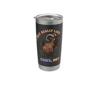 Me gustan mucho las cabras Ok Animal de granja Lindo Kiko Goat Vaso térmico de acero inoxidable de doble pared