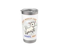 Me gustan mucho las cabras Ok Animal de granja Lindo Soanen Goat Vaso térmico de acero inoxidable de doble pared