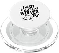 Me Gustan Mucho los Lobos Ok Funny Animal Lover PopSockets PopGrip para MagSafe