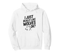 Me Gustan Mucho los Lobos Ok Funny Animal Lover Sudadera con Capucha