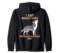 Me Gustan Mucho los Perros esquimales siberianos Ok Animal Lover Cute Dog Sudadera con Capucha