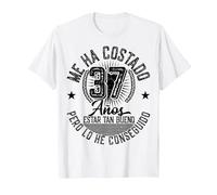 Me Ha Costado 37 Años Cumpleaños Hombres Mujeres Camiseta, Hombre, Blanco, 4XL