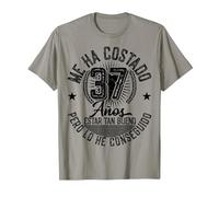 Me Ha Costado 37 Años Cumpleaños Hombres Mujeres Camiseta, Hombre, Pizarra, XXL