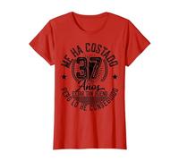 Me Ha Costado 37 Años Cumpleaños Hombres Mujeres Camiseta, Mujer, Rojo, 3XL