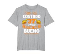 Me ha costado 37 años Estar Tan Bueno - Cumpleaños Camiseta, Hombre Tallas Grandes, Gris Jaspeado, 2X Alto