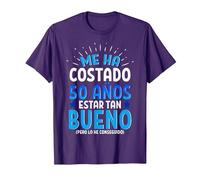 Me Ha Costado 50 Años Estar Tan Bueno Regalo 50 Cumpleaños Camiseta, Hombre, Morado, XXL