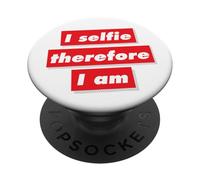 Me Hago Selfies, por lo Tanto Soy Genial, Cita Moderna PopSockets PopGrip Adhesivo