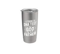 ¡Me hice una prueba de ADN y Dios es mi Padre! Vaso térmico de acero inoxidable de doble pared