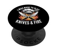 Me hicieron jugar con cuchillos y cocinar al fuego PopSockets PopGrip Adhesivo