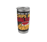 Me hiciste comer Chips & Salsa Funny Nacho Vaso térmico de acero inoxidable de doble pared
