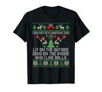 Me identifico como un árbol de Navidad Iluminado por Fuera por Dentro Camiseta