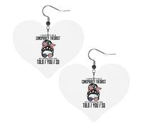 Me identifico como un teórico de la conspiración Los pronombres se le dicen así que los pendientes de cuero para las mujeres cuelgan el pendiente del colgante del corazón de la gota con los regalos d