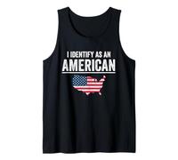 Me identifico como una Bandera Americana Camiseta sin Mangas