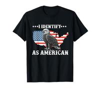 Me identifico como una Bandera Americana Patriot USA Eagle 1776 Camiseta