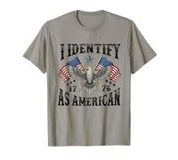 Me identifico como una Bandera Americana Patriot USA Eagle 1776 Camiseta