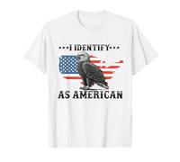 Me identifico como una Bandera Americana Patriot USA Eagle 1776 Camiseta