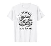 Me identifico como una Bandera Americana Patriot USA Eagle 1776 Camiseta