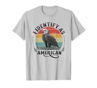 Me identifico como una Bandera Americana Patriot USA Eagle 1776 Camiseta