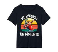 Me Importa Un Pimiento Camiseta, Mujer Tallas Grandes, Negro, 6XL Grande