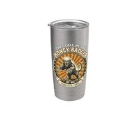 Me llaman el tejón de miel Fierce Vintage Badger Vaso térmico de acero inoxidable de doble pared