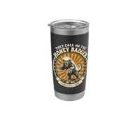 Me llaman el tejón de miel Fierce Vintage Badger Vaso térmico de acero inoxidable de doble pared