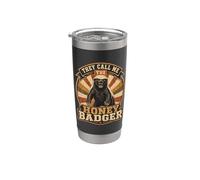 Me llaman The Honey Badger Vintage Fierce Animal Vaso térmico de acero inoxidable de doble pared