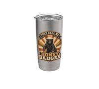 Me llaman The Honey Badger Vintage Fierce Animal Vaso térmico de acero inoxidable de doble pared