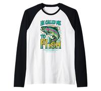 Me llamó a Pescar - Christian Street Art Camiseta Manga Raglan