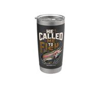 Me llamó a pescar diseño de pesca cristiana Vaso térmico de acero inoxidable de doble pared