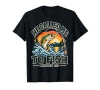 Me llamó a Pescar Mateo 4 19 Arte Cristiano de Pesca Camiseta
