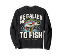 Me llamó a Pescar Mateo 4:19 Pesca Cristiana Sudadera