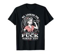 Me Looking For Who The Fuck Asked You Funny Retro Telescopio Camiseta