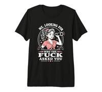 Me Looking For Who The Fuck Asked You Funny Retro Telescopio Camiseta Premium