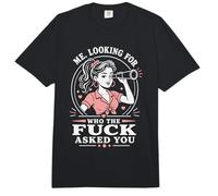 Me Looking For Who The Fuck Asked You Funny Retro Telescopio Comfort Colors Adult Heavyweight T-Shirt