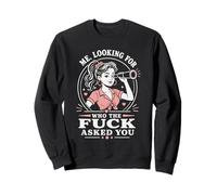 Me Looking For Who The Fuck Asked You Funny Retro Telescopio Sudadera