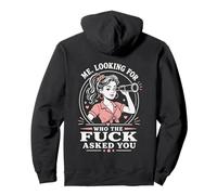 Me Looking For Who The Fuck Asked You Funny Retro Telescopio Sudadera con Capucha