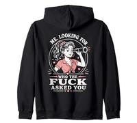 Me Looking For Who The Fuck Asked You Funny Retro Telescopio Sudadera con Capucha