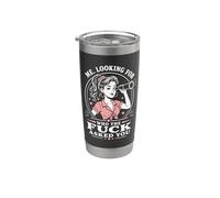 Me Looking For Who The Fuck Asked You Funny Retro Telescopio Vaso térmico de acero inoxidable de doble pared