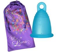 Me Luna Menstrual Taza Soft, Ring, Cian, tamaño L