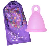 Me Luna Soft - Copa menstrual con anillo, color rosa, talla S