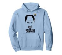 'Me Minas la Moral' diseño Oficial La Que se avecina Sudadera con Capucha, Unisex para Adultos, Azul Polvoriento, M