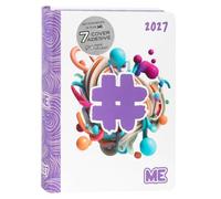 Me My Evolution - Agenda 2027 diaria de 16 meses, agenda para niños y niñas, con tapa blanda y gráficos en relieve, 512 páginas, ideal para escuela secundaria, superior y universidad, 12 x 16,5 cm