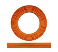 ME:NaMa Cinta al bies de algodón 100 %, 10 m x 18 mm (plegada), de alta calidad, cinta de algodón al bies, ideal para costura de bricolaje, fabricada en Bélgica, en un rollo (naranja)
